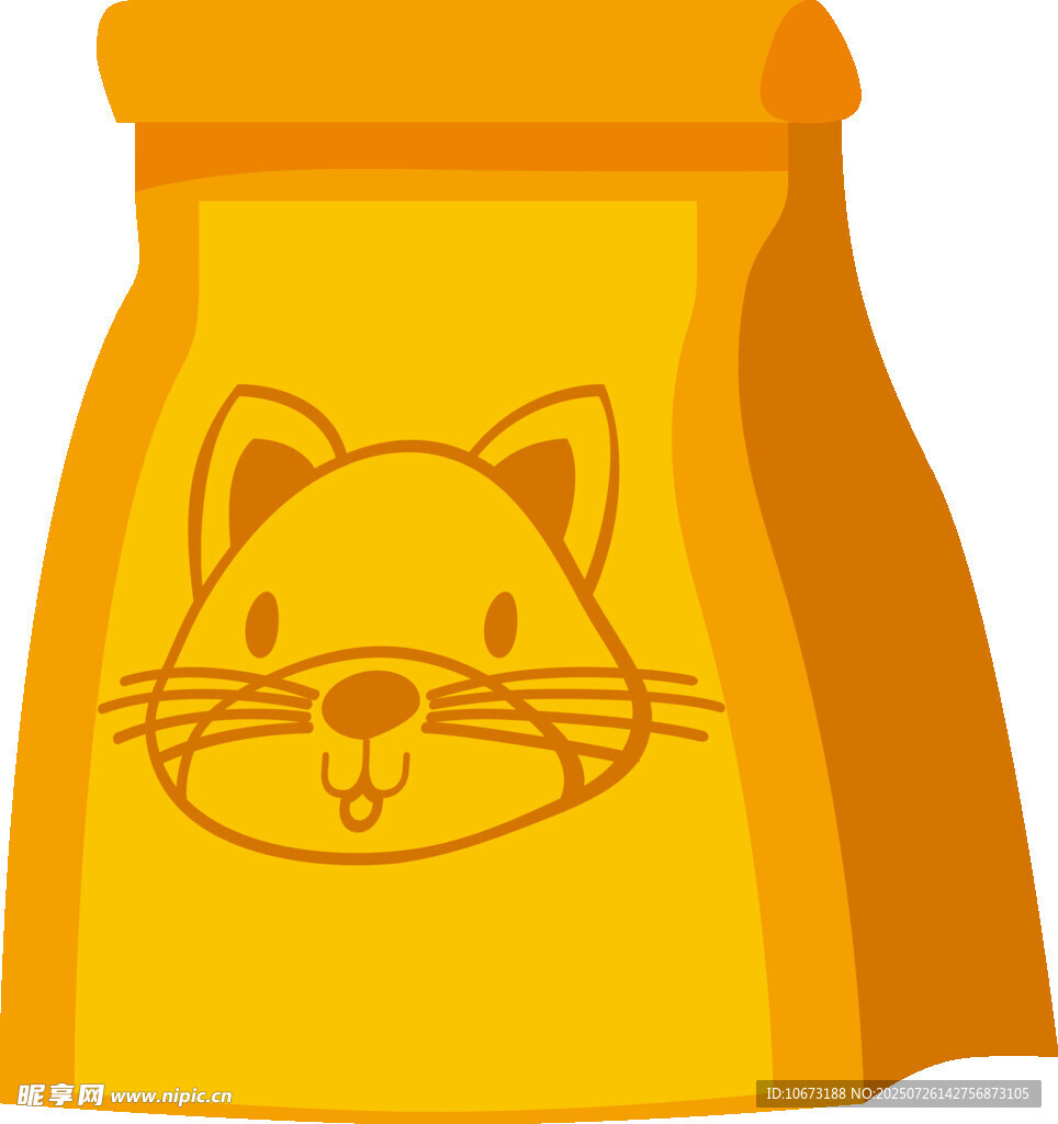 卡通猫咪图案宠物食品袋