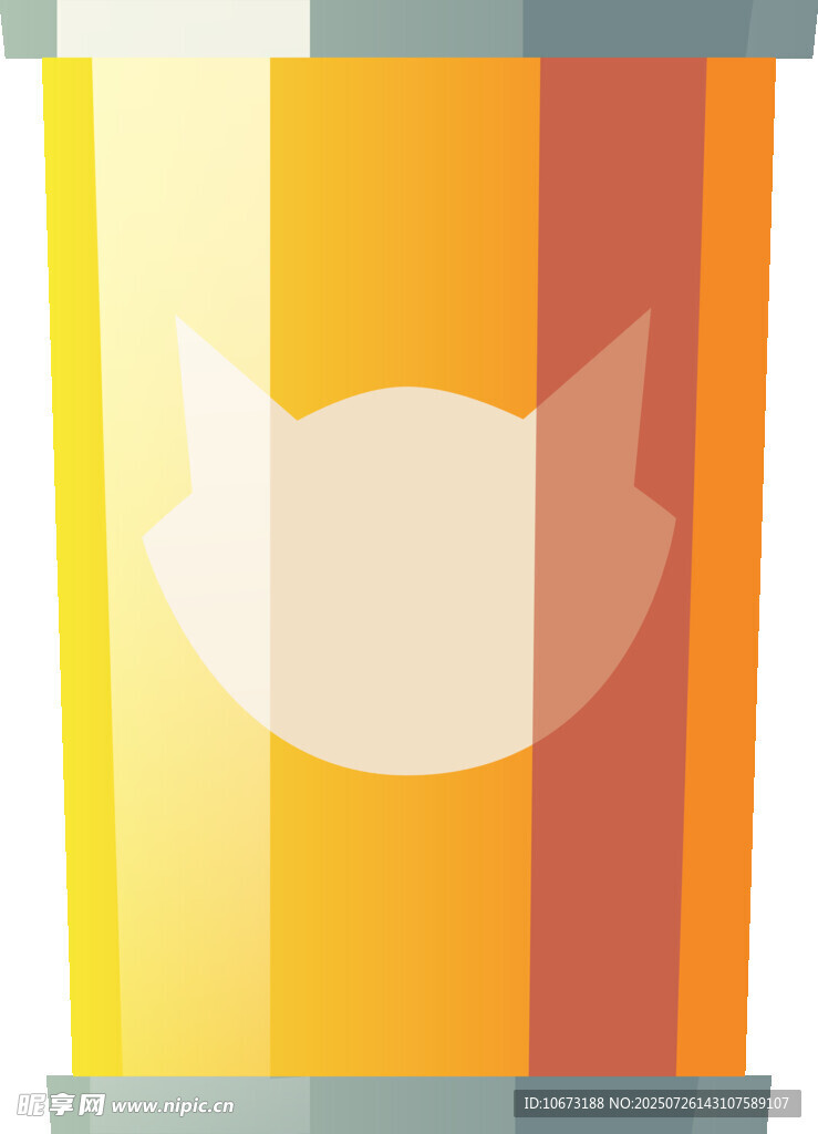 多彩条纹杯