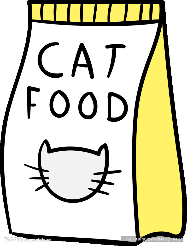 卡通猫粮袋图案