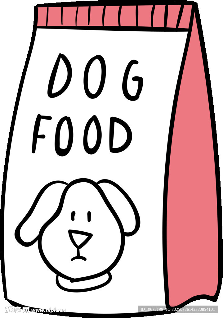 狗狗食品袋插画