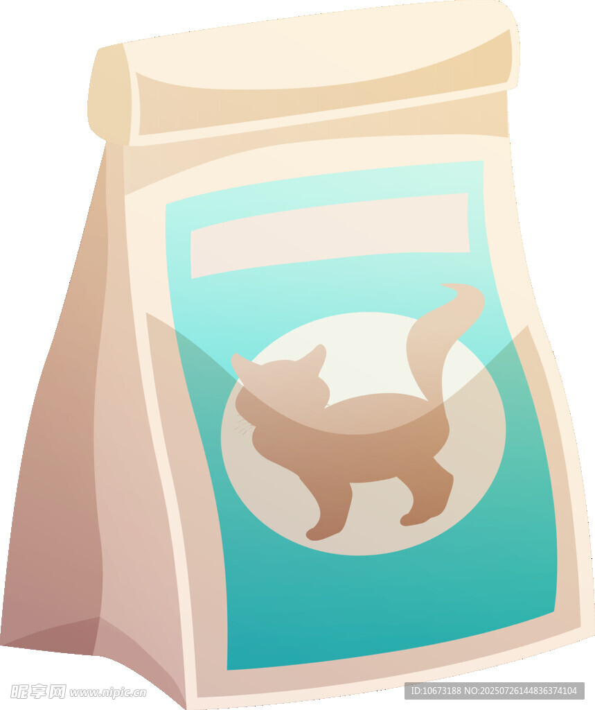 卡通风格猫粮包装袋