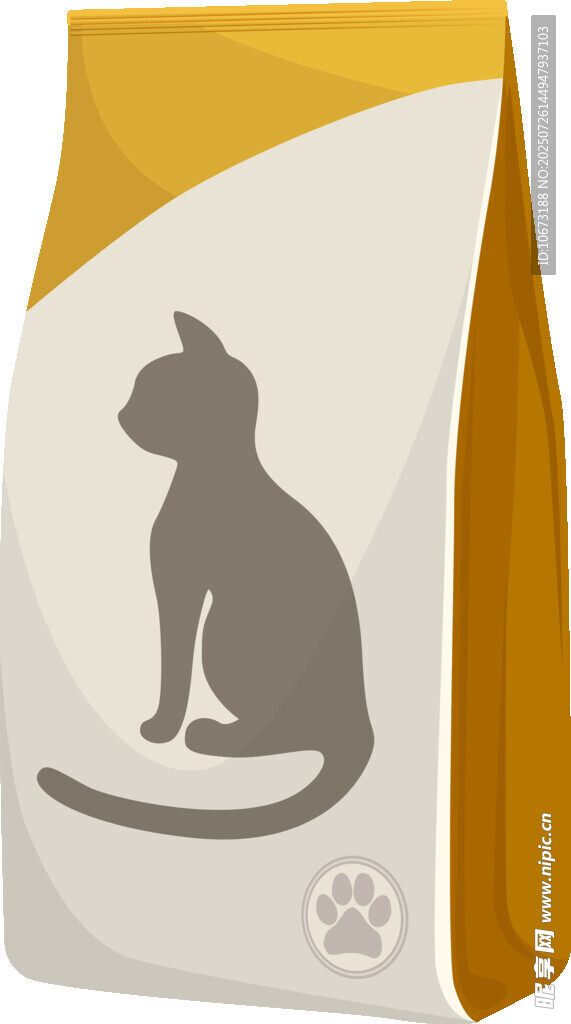 猫咪图案宠物食品包装袋