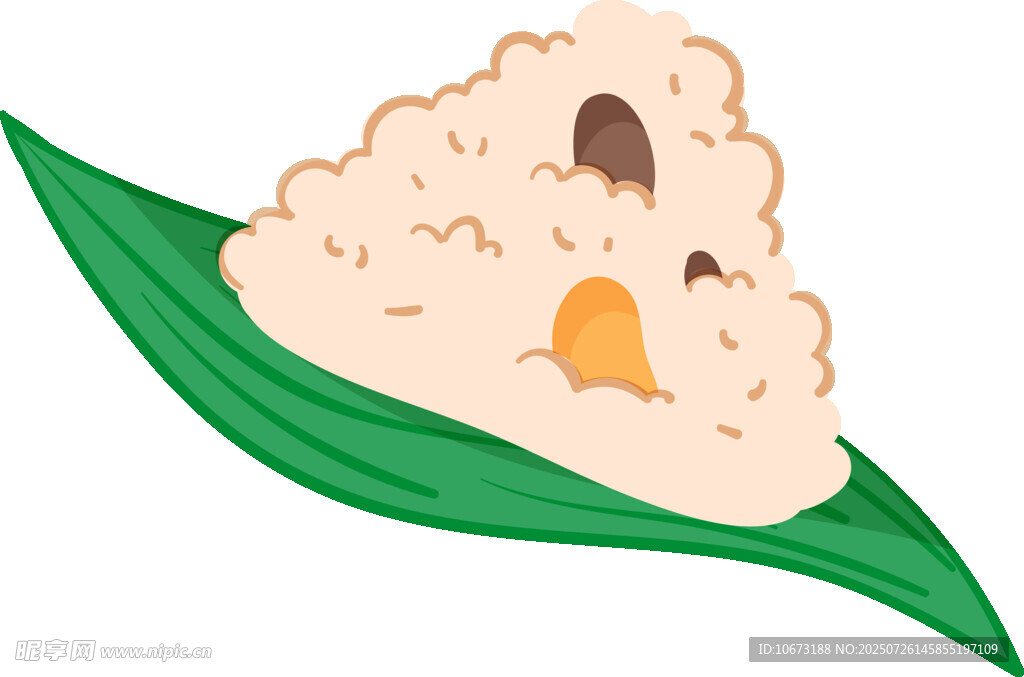 粽叶上的美味糯米团