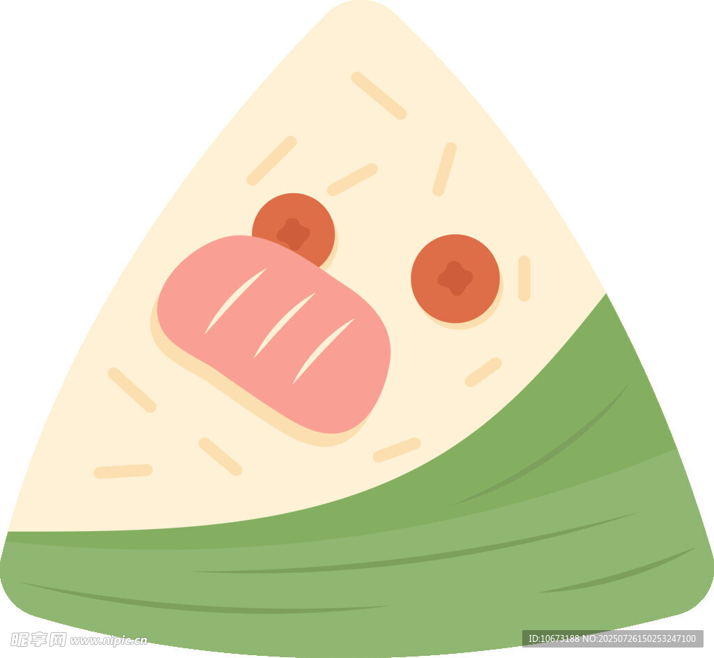 卡通风格美味三角粽