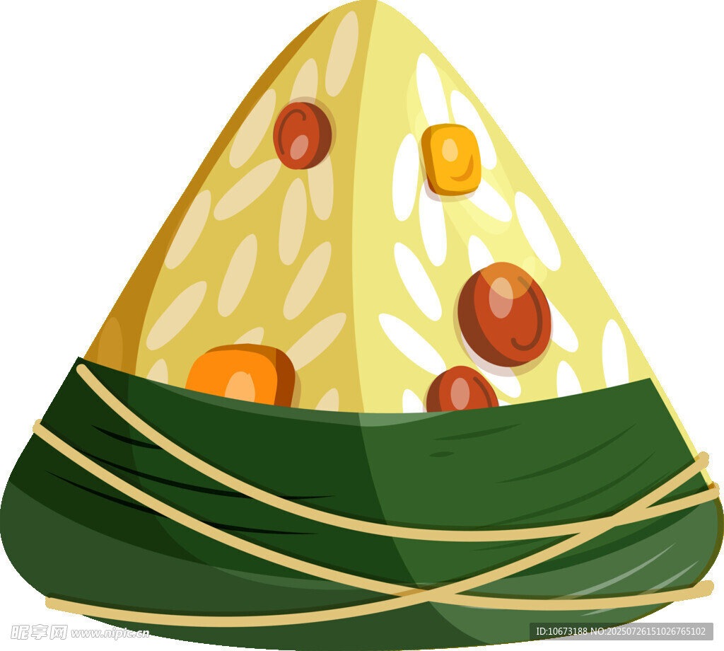 美味多彩粽子插画