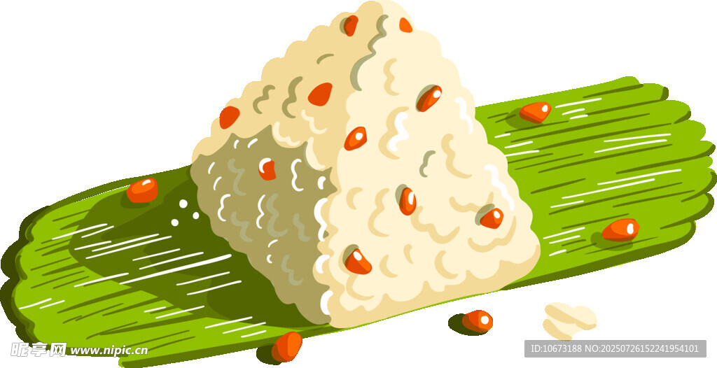 美味糯米粽点缀多彩食材