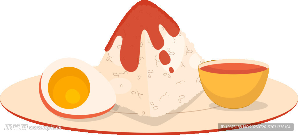 母鸡与蛋及食物场景图