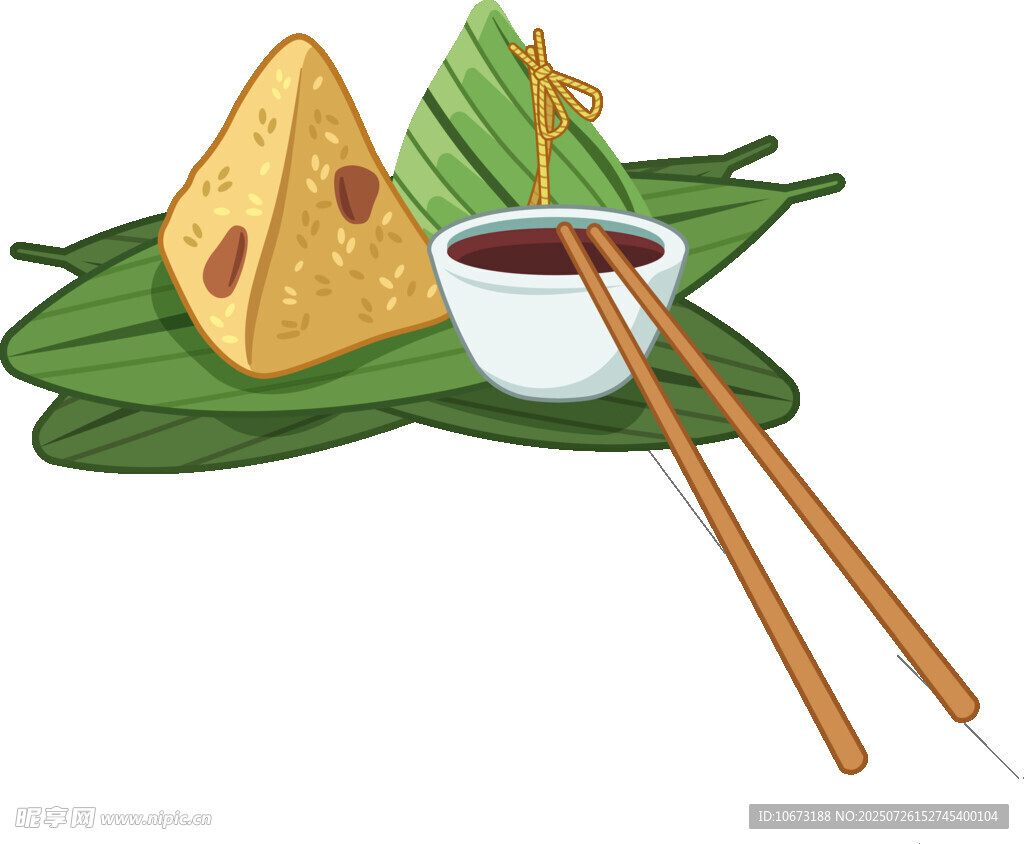 美味粽子配茶饮