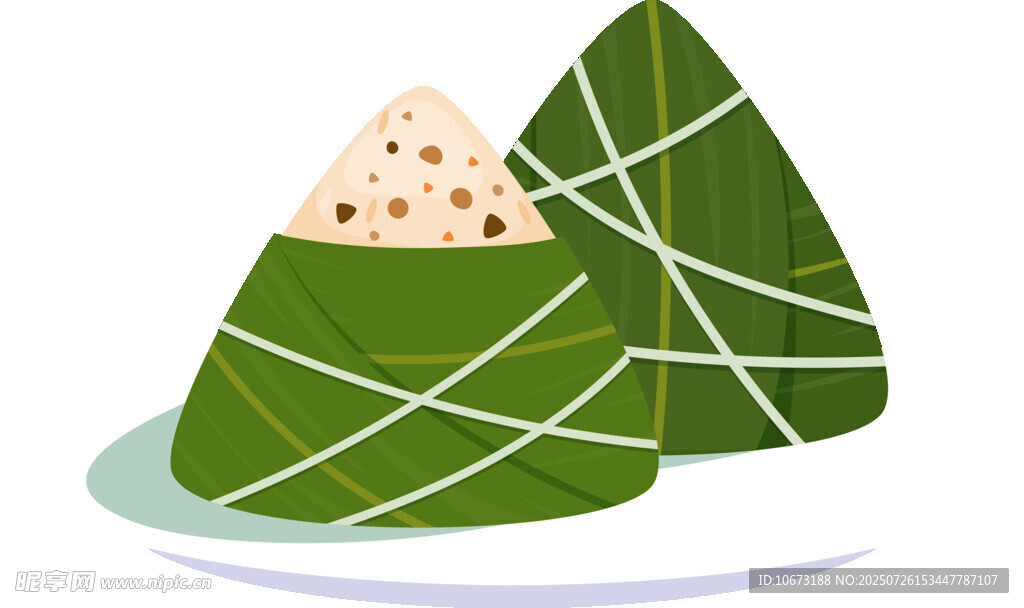 美味粽子插画