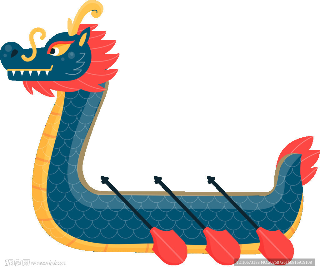 卡通龙舟插画