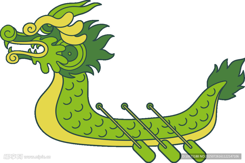 卡通龙舟造型图案设计