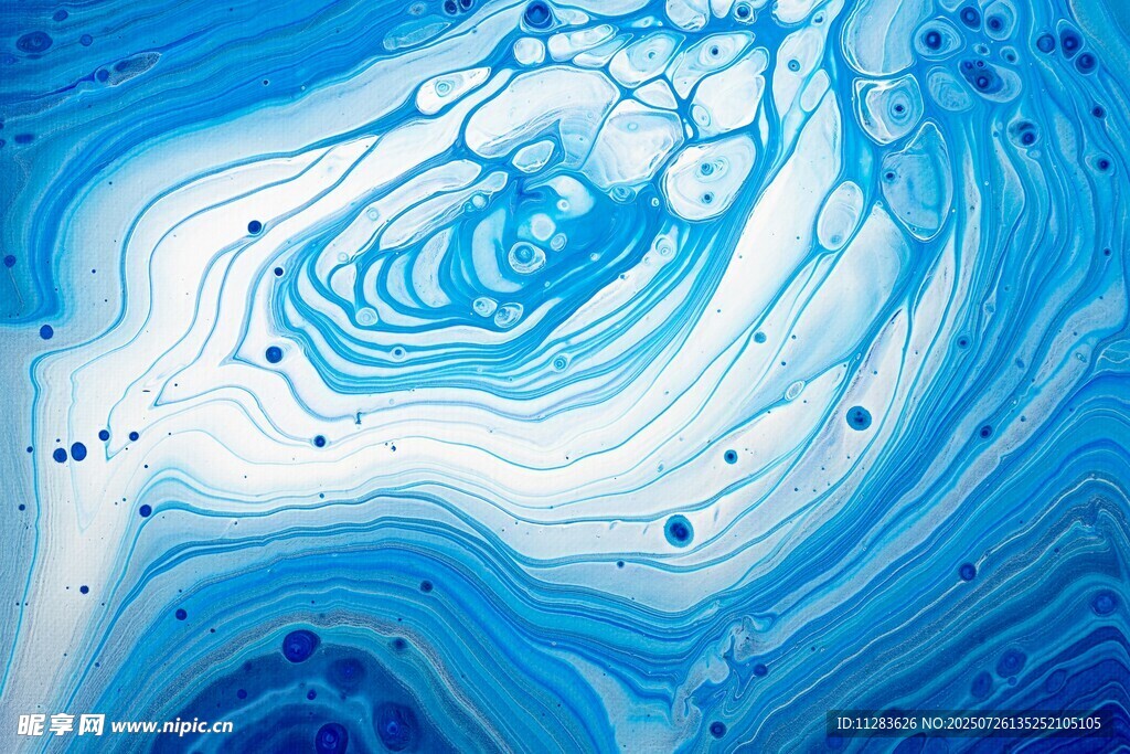 梦幻蓝白流体艺术纹理