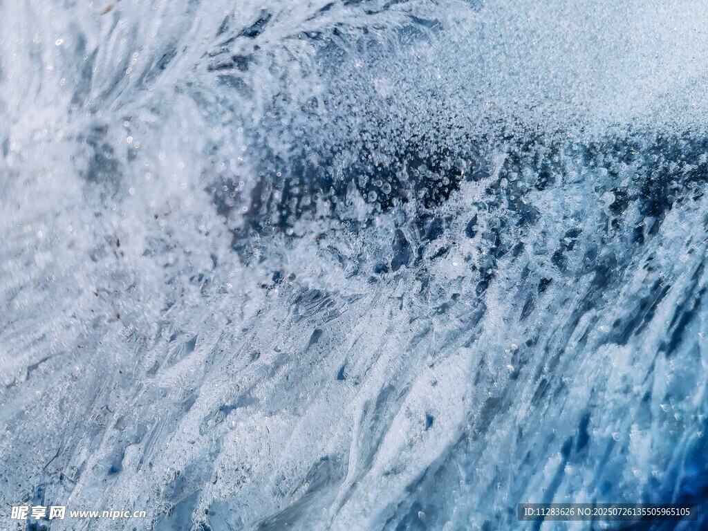 冰花纹理特写