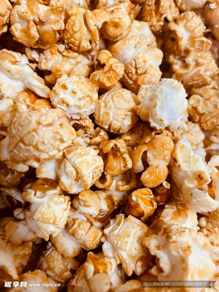 美味爆米花特写