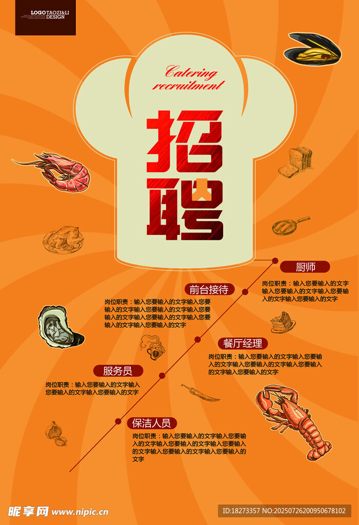 酒店招聘海报