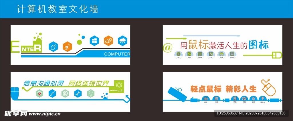 计算机教室文化墙