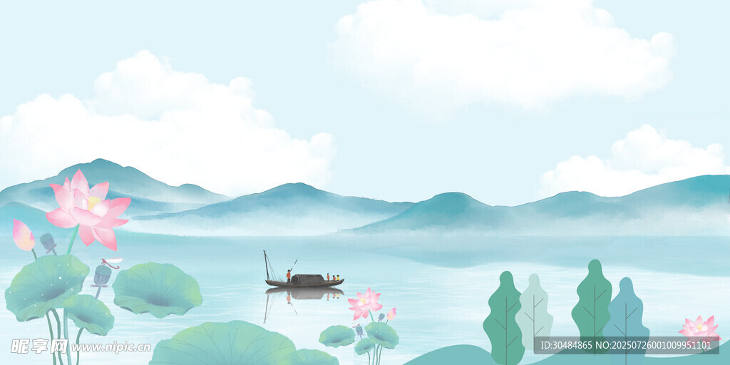 夏日荷塘