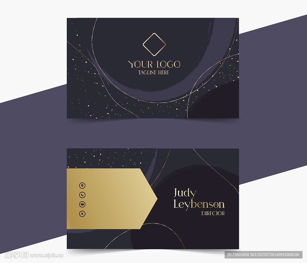 高端黑金商务名片设计