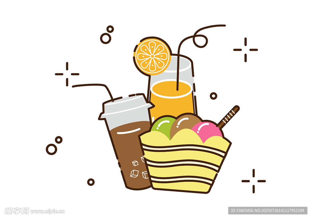 美味甜品与饮品组合