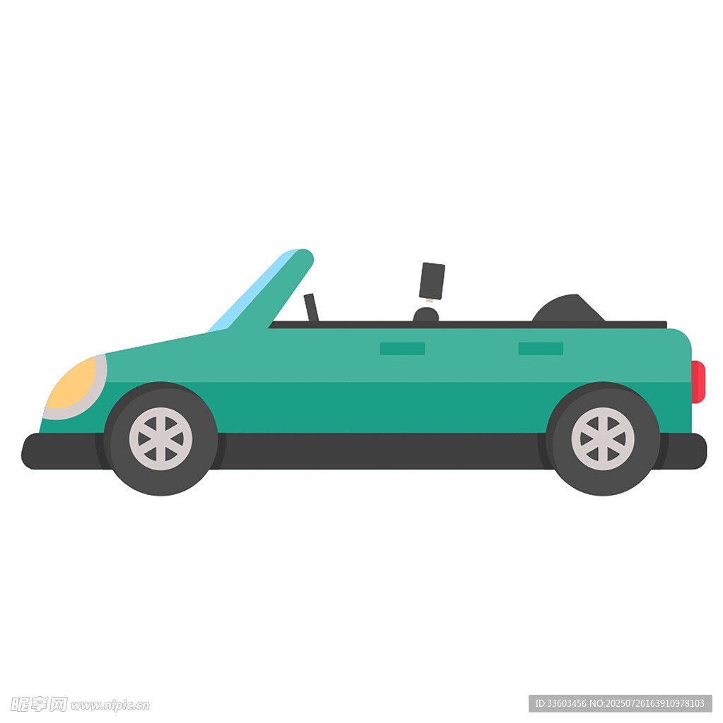 绿色敞篷汽车