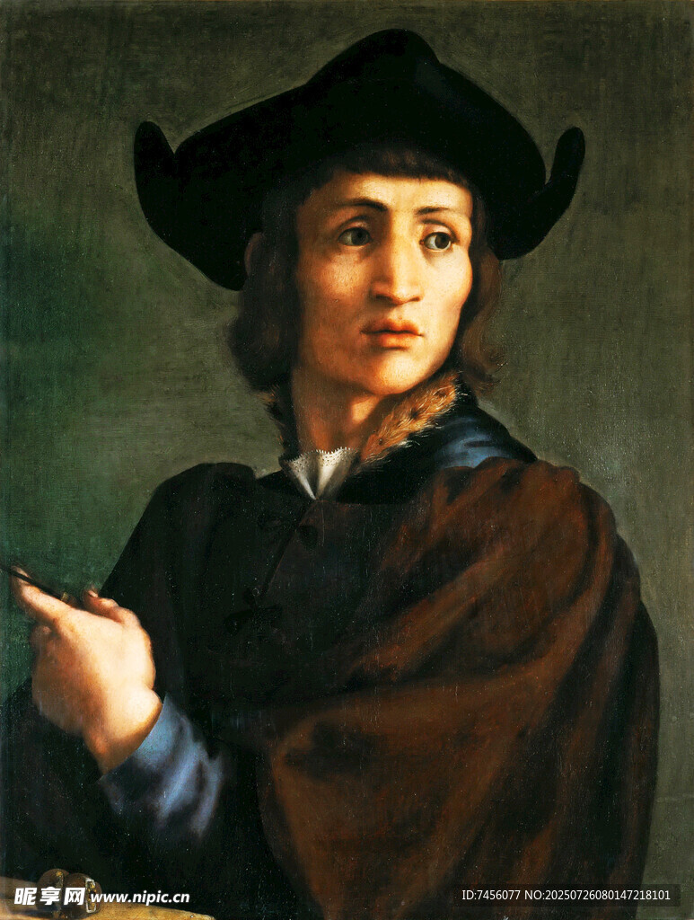 戴帽男子肖像画