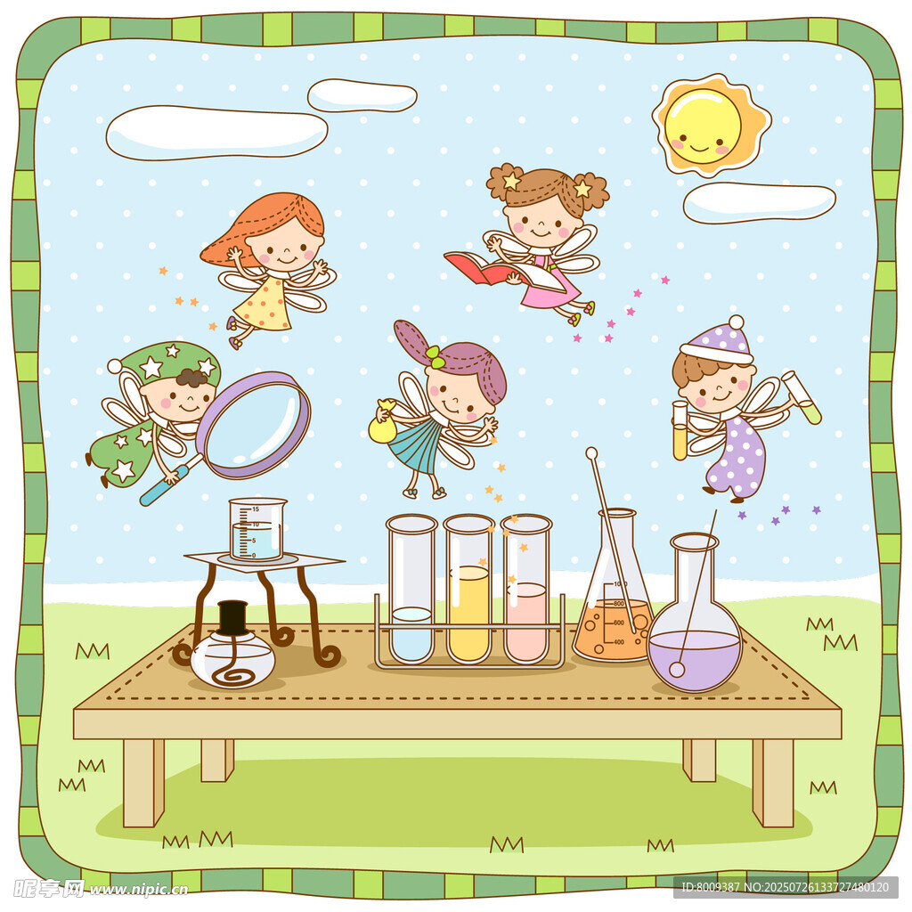 儿童趣味科学实验场景