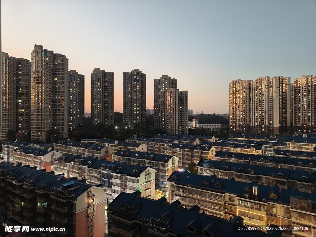 城市住宅区景观俯瞰