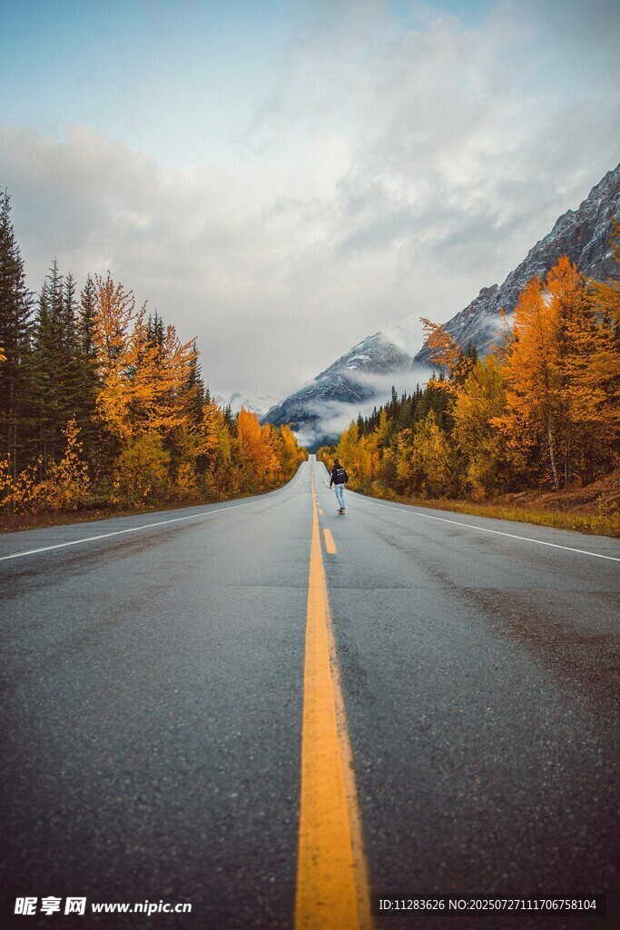 秋日公路美景