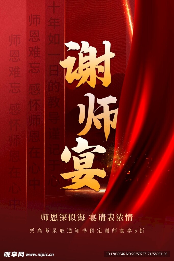谢师宴宣传海报
