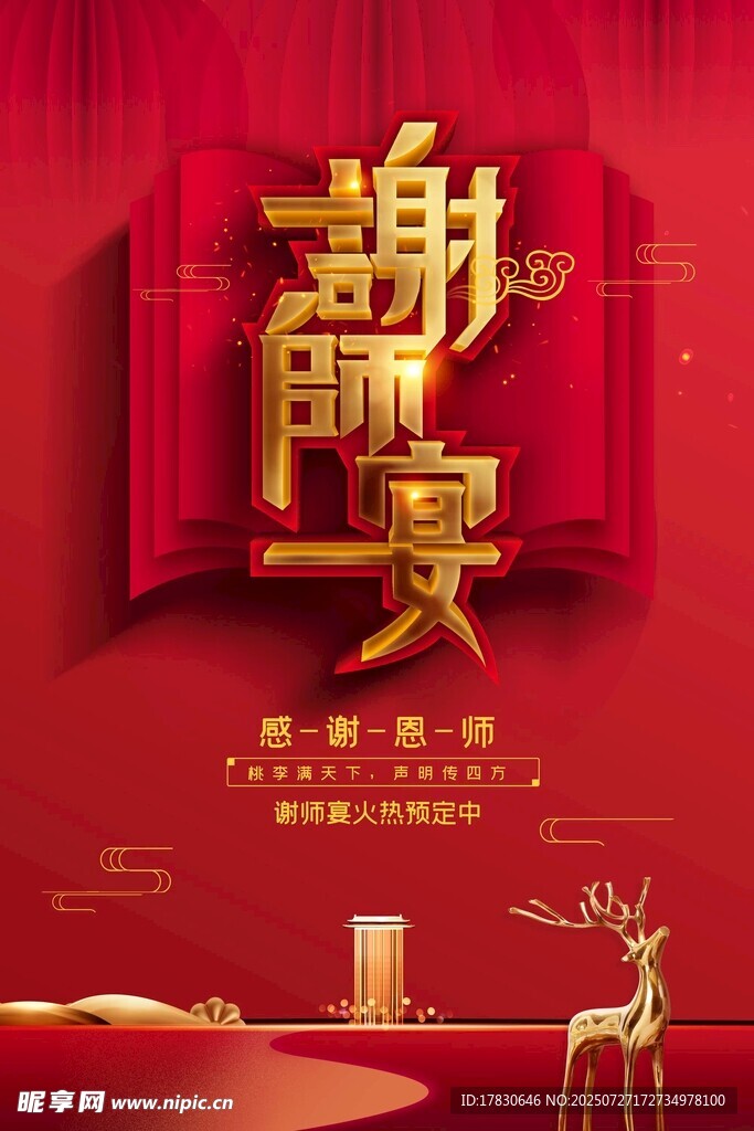 谢师宴主题海报设计