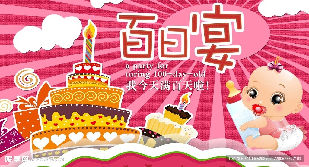 百日宴主题装饰布置图