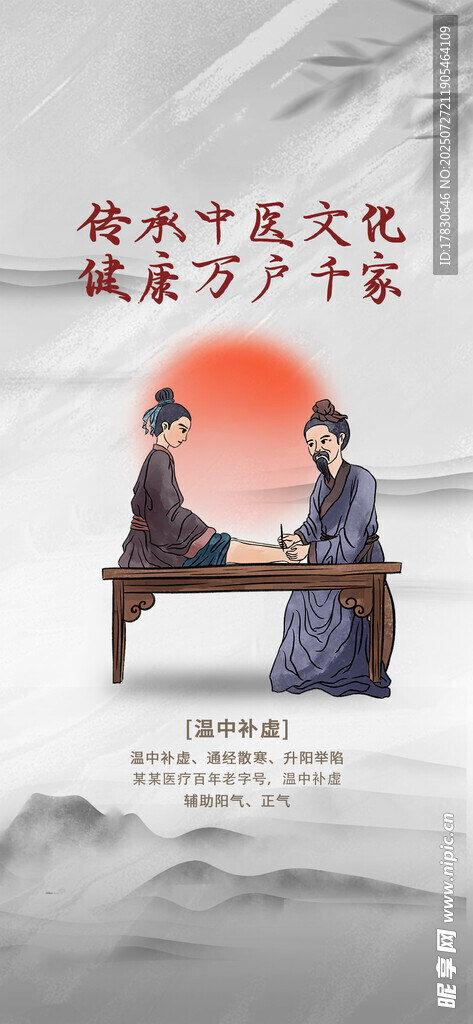 古风情侣对坐赏景图