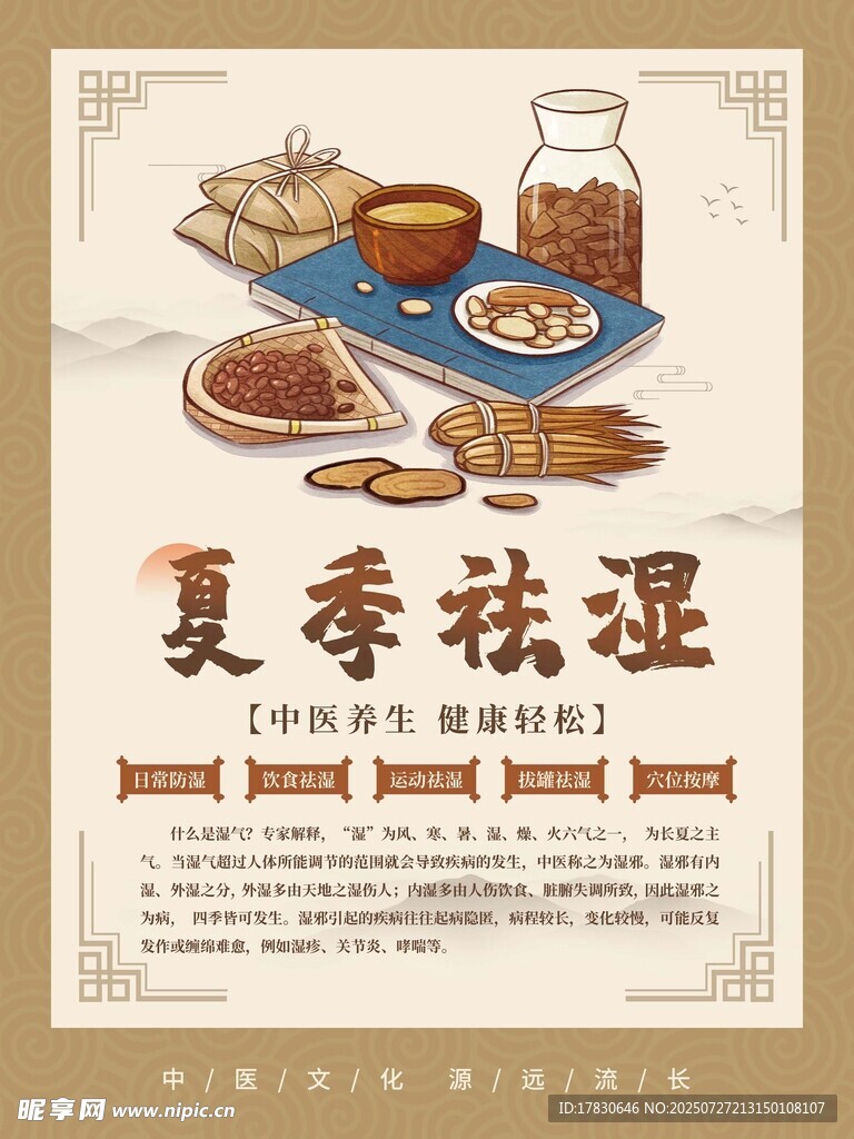 夏季祛湿养生食材展示