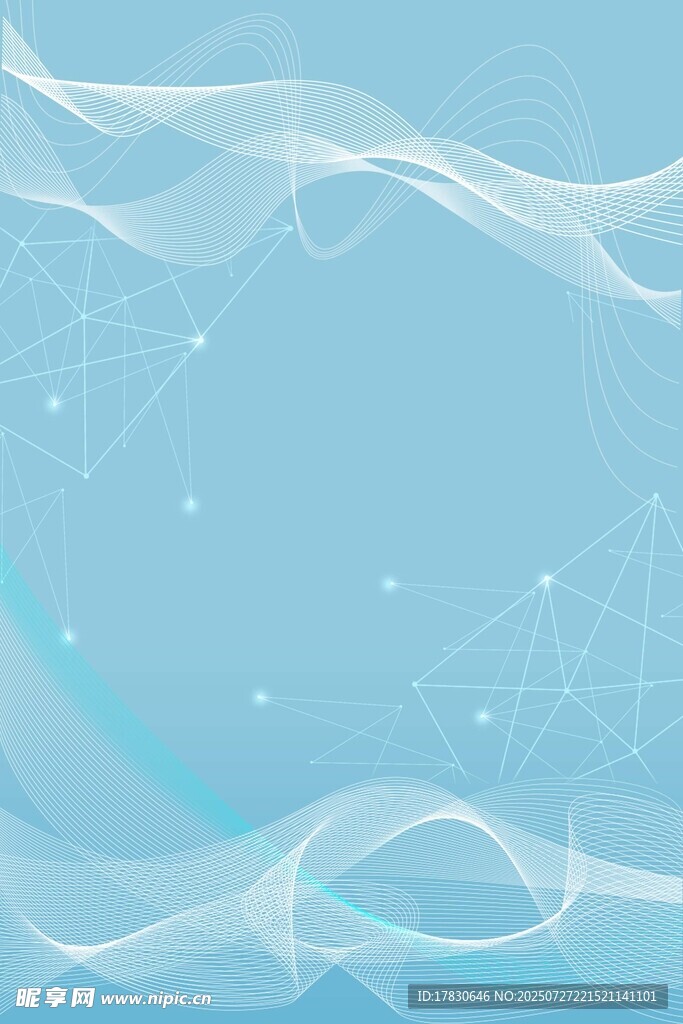 浅蓝色梦幻线条背景图