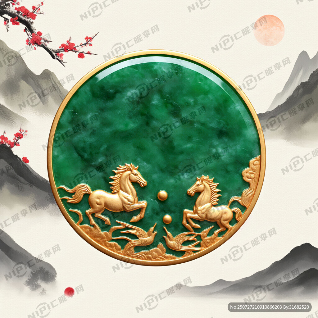 金包玉 马踏飞燕造型 3D渲染
