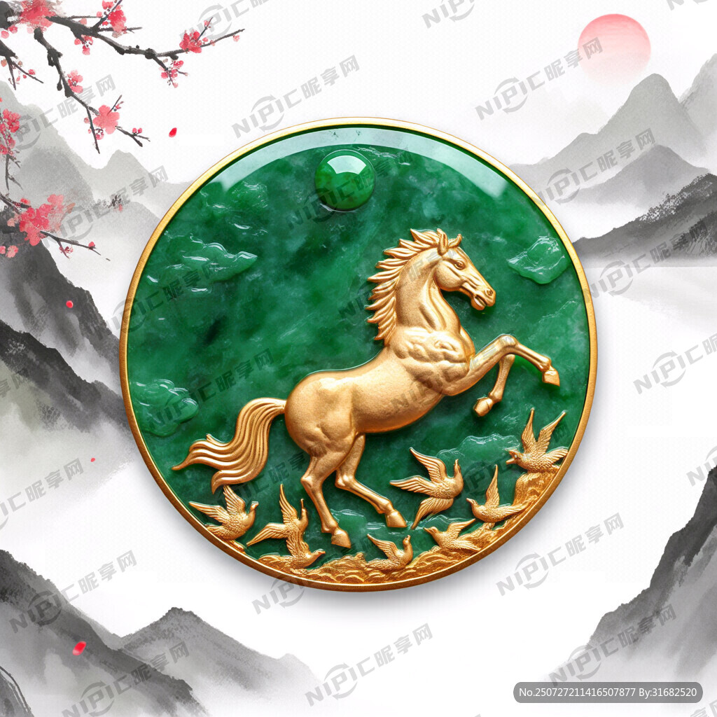 金包玉 马踏飞燕造型 3D渲染