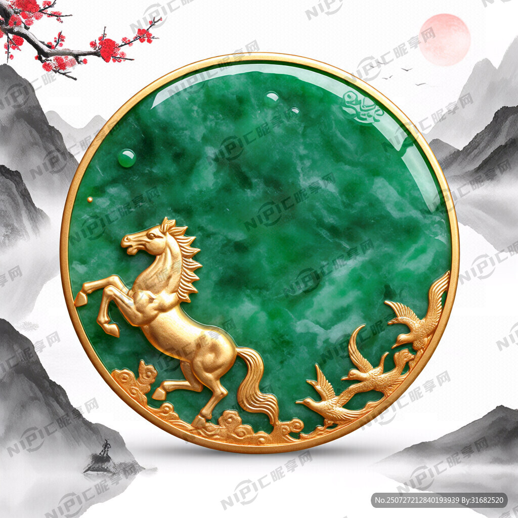 金包玉 马踏飞燕造型 3D渲染