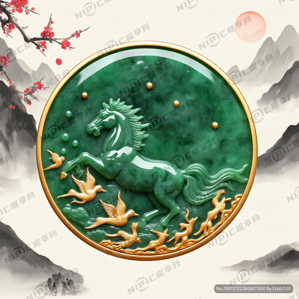 金包玉 马踏飞燕造型 3D渲染