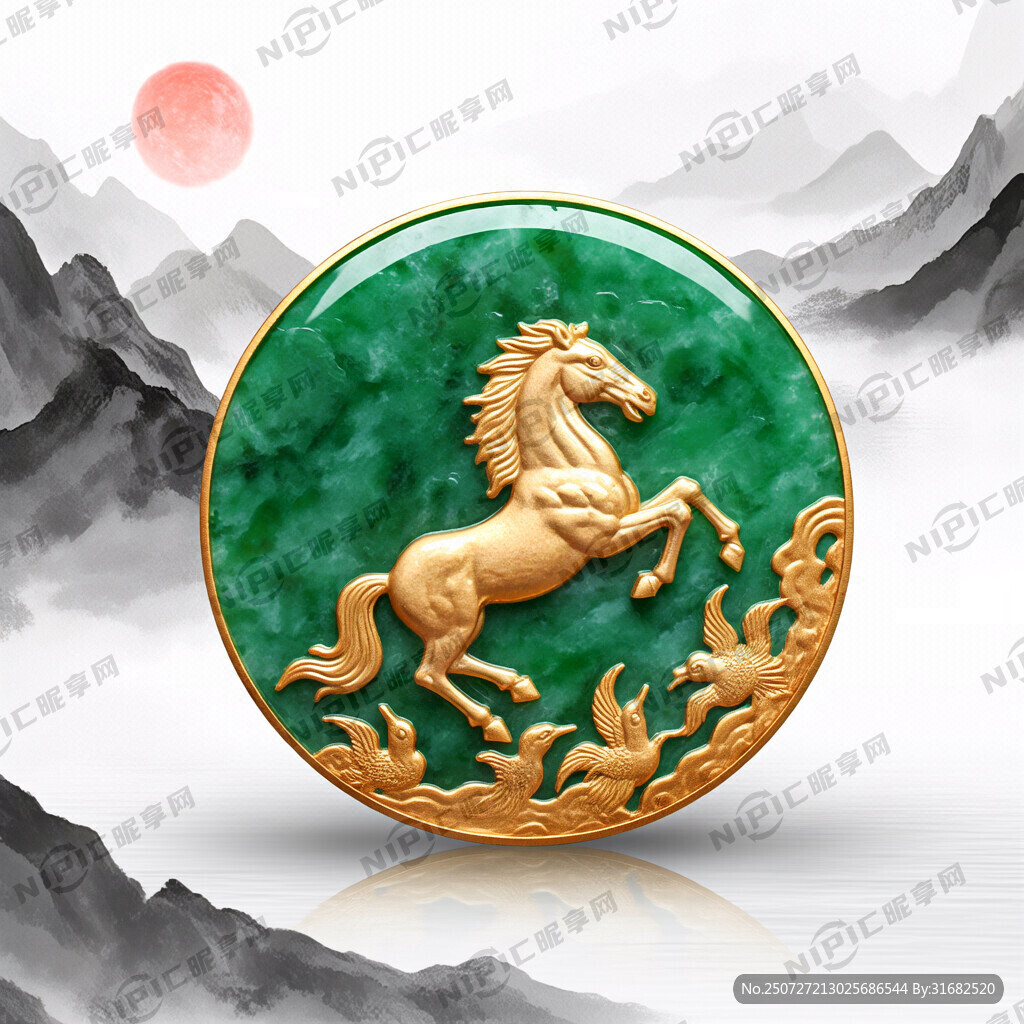 金包玉 马踏飞燕造型 3D渲染