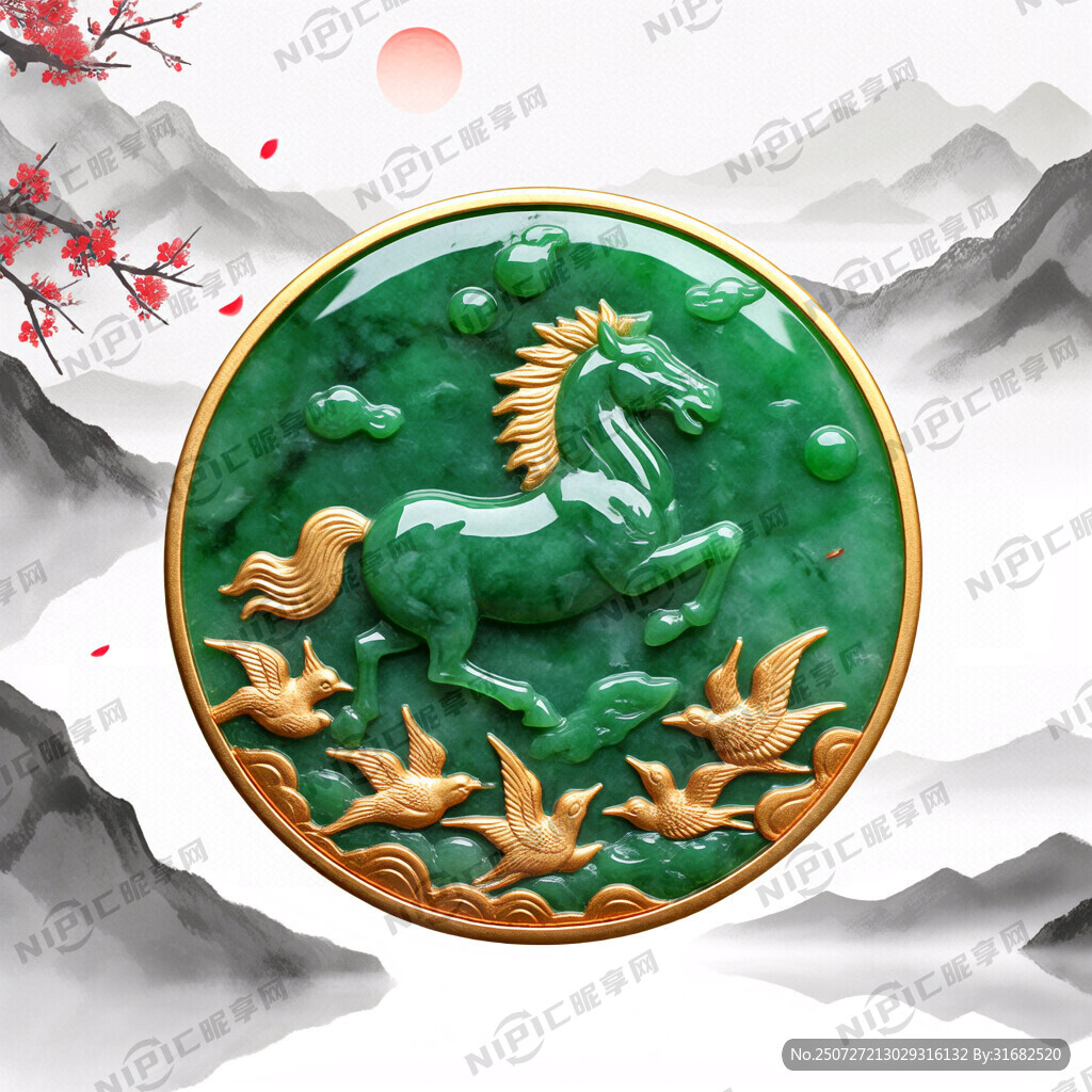 金包玉 马踏飞燕造型 3D渲染