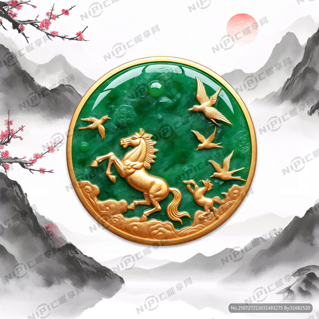 金包玉 马踏飞燕造型 3D渲染