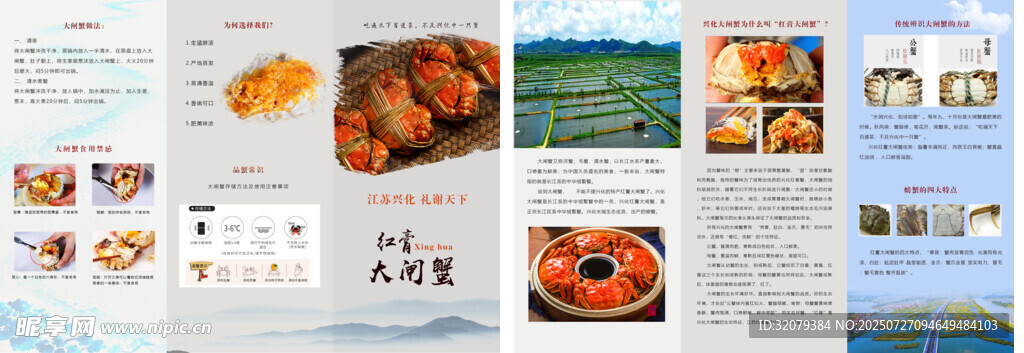 大闸蟹三折页