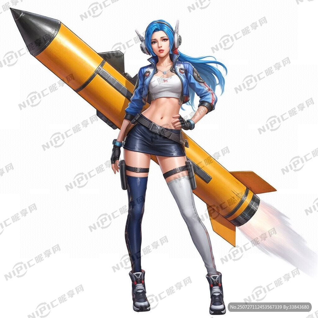临摹一张和平精英火箭少女的人物