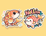卡通锦鲤插图