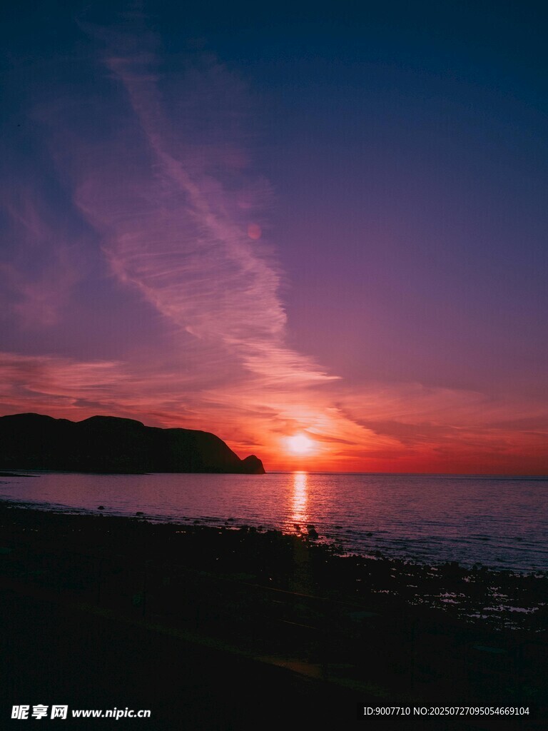 海边绝美日落景象