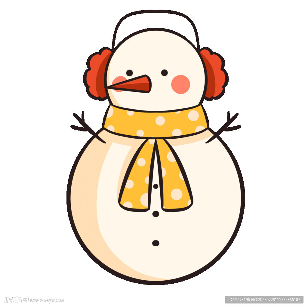 可爱卡通雪人形象