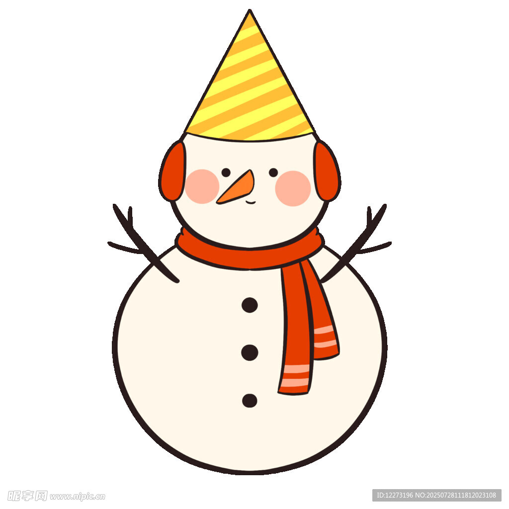 戴帽雪人