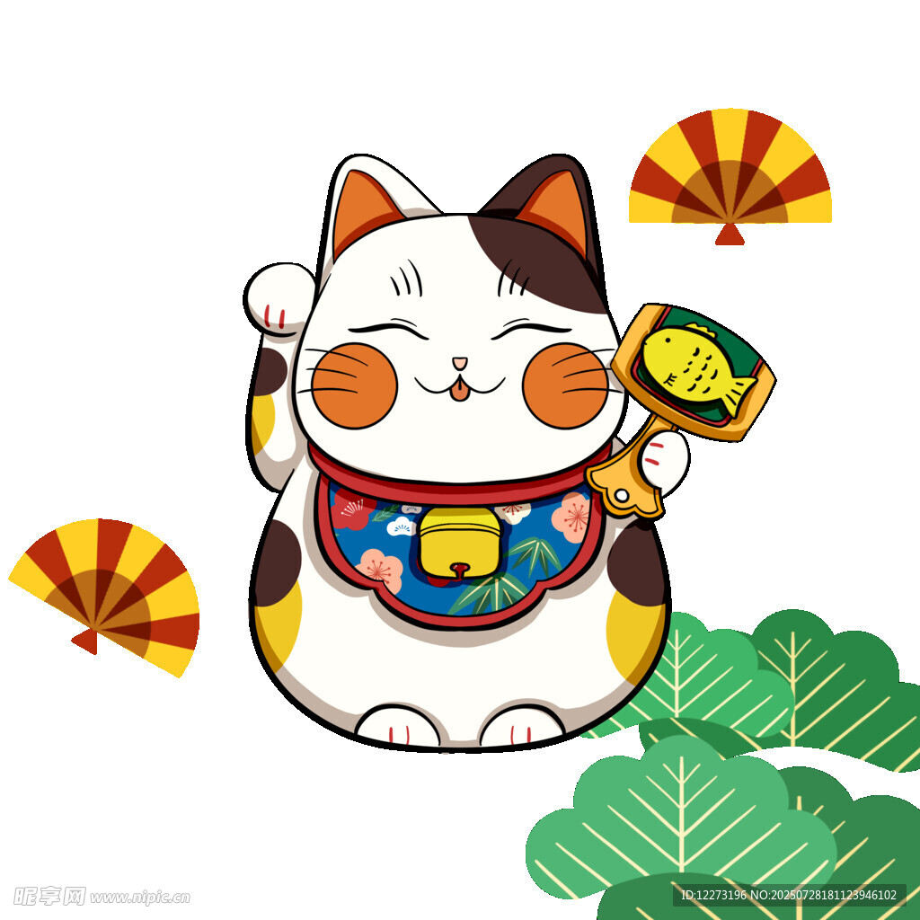 招财猫插画 