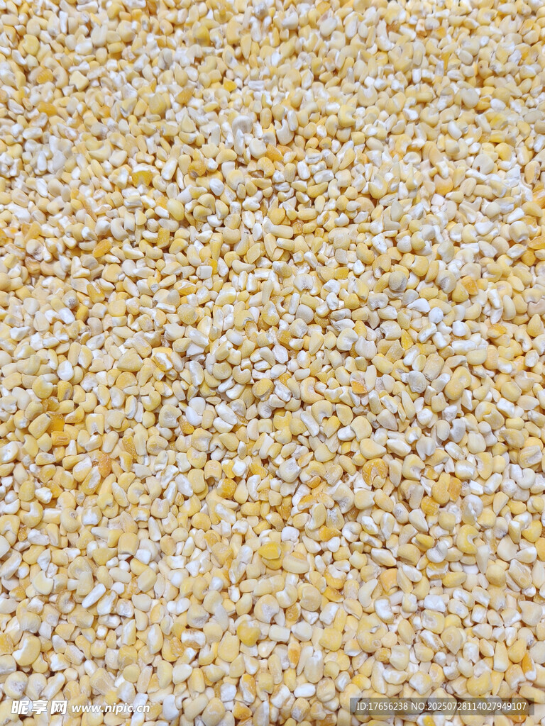 金黄玉米粒特写