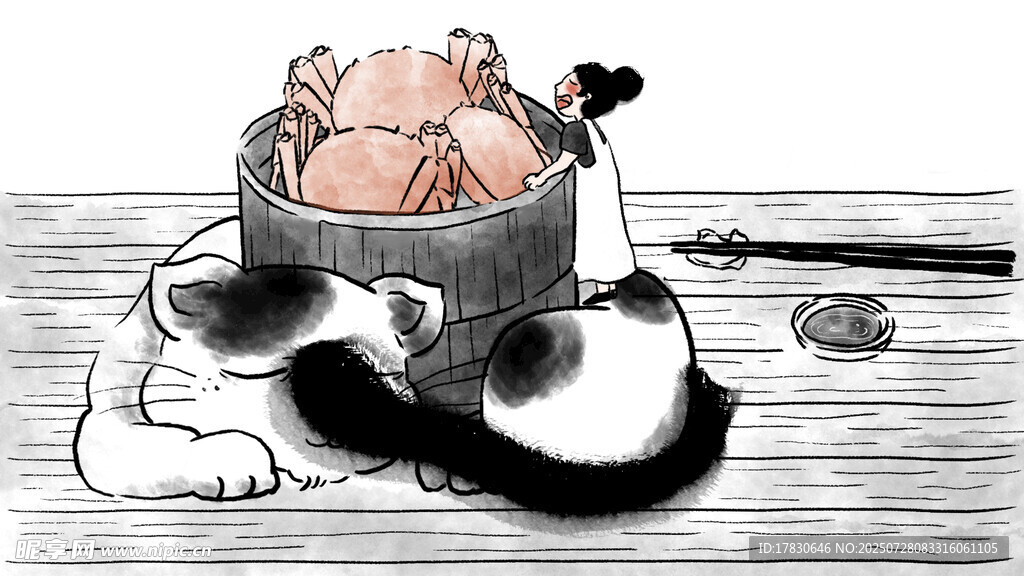 猫咪依偎在炖锅旁